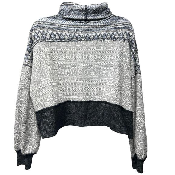 We The Free People Small At Lodge Turtleneck Sweater Pullover Nordic Gray XS - Picture 3 of 7